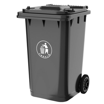 科力邦（Kelibang )塑料制品 KB1067  戶外垃圾桶 大號加厚240L商用塑料環(huán)衛(wèi)垃圾桶帶蓋輪工業(yè)小區(qū)物業(yè)翻蓋 灰色 